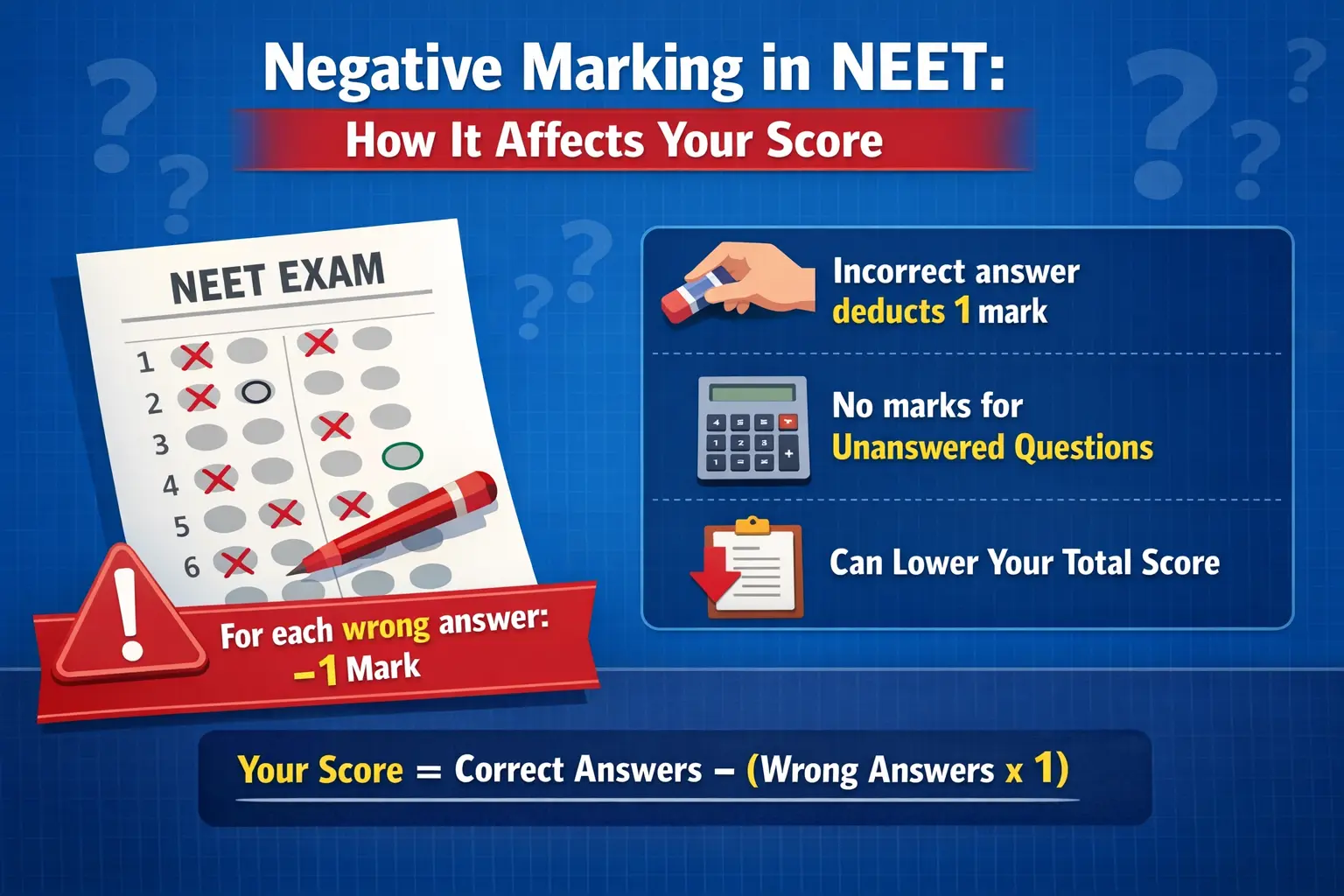 Negative Marking in NEET: How It Affects Your Score